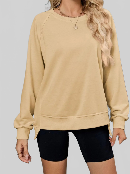 Round Neck Long Sleeve Sweatshirt nicholesgifts