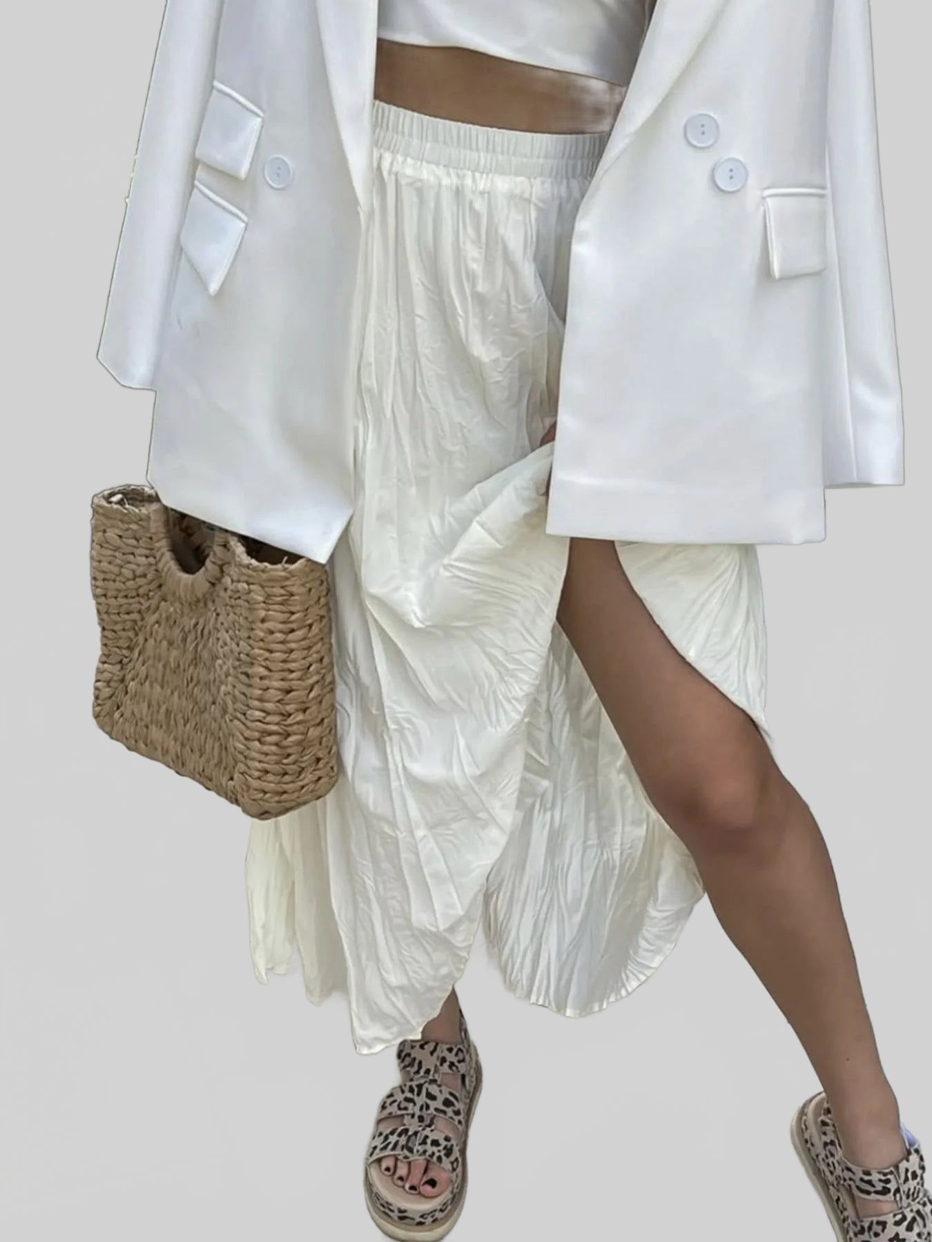 Ruched Elastic Waist Skirt nicholesgifts