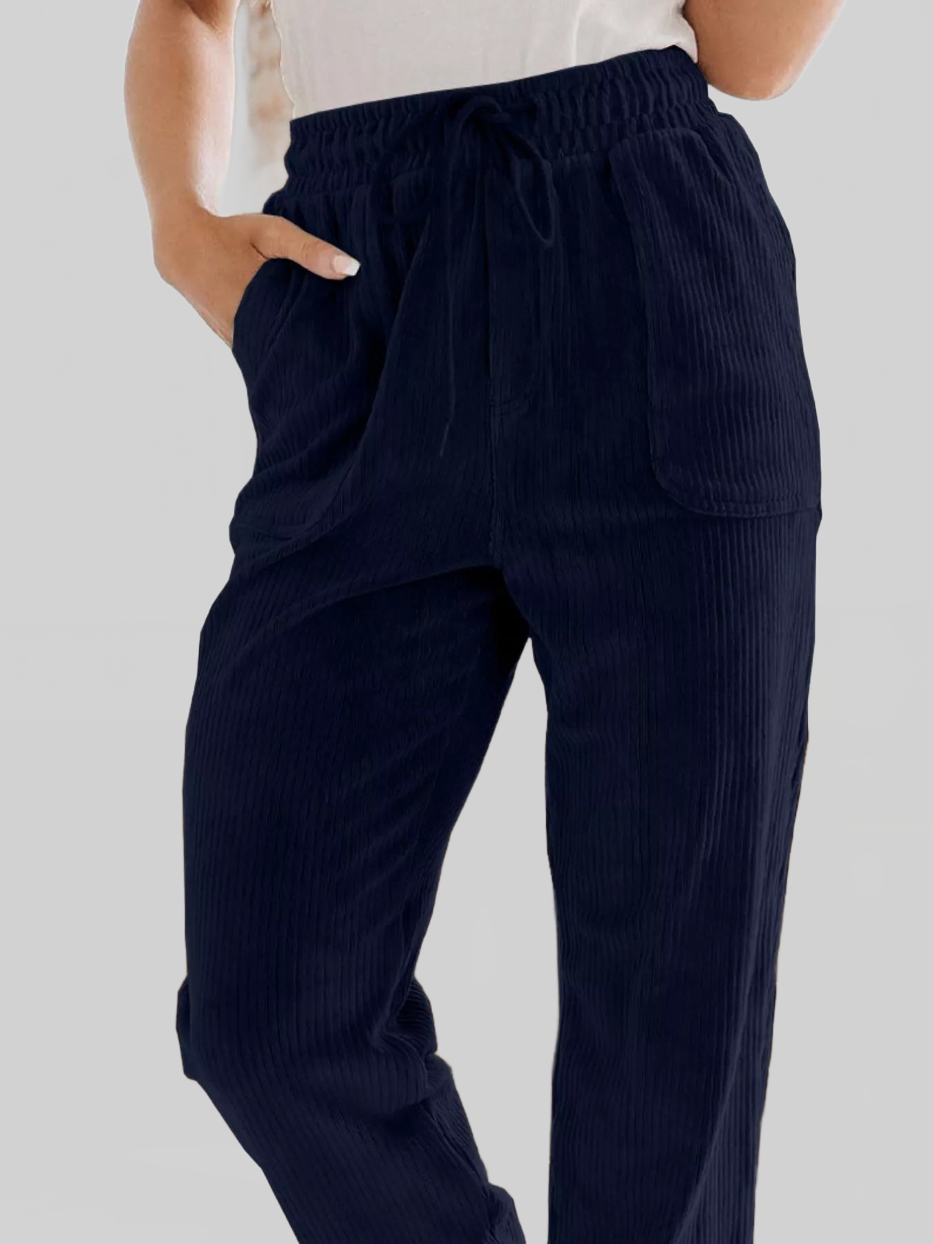 Women Relaxed Fit Corduroy Pants nicholesgifts