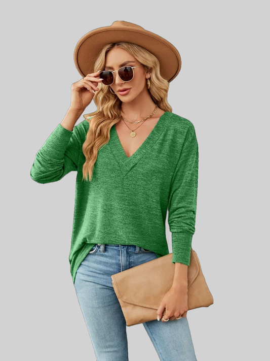 Women V-Neck Long Sleeve T-Shirt NicholesGifts