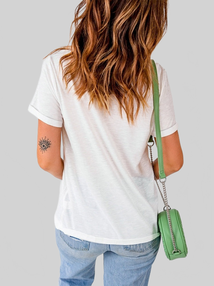 Women Cool Moms Club Round Neck Short Sleeve T-Shirt nicholesgifts
