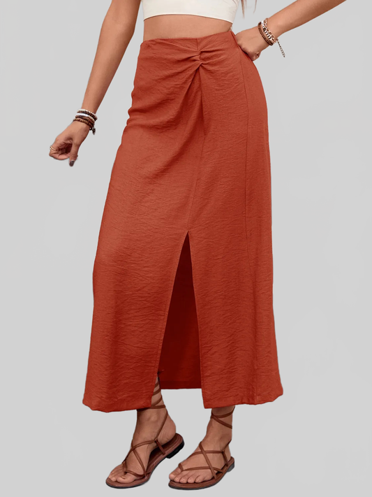 Slit Midi Skirt nicholesgifts