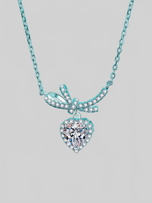 1 Carat Moissanite Heart Pendant Necklace nicholesgifts