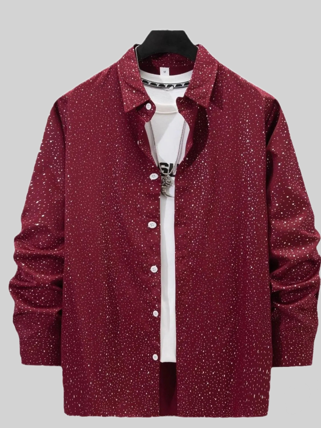 Men's Full Size Button Up Long Sleeve Shirt Plus Size nicholesgifts