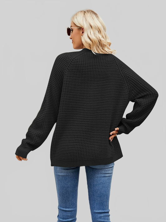 Women Open Front Long Sleeve Cardigan with Pockets nicholesgifts