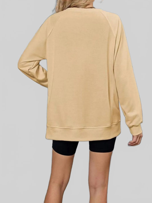 Round Neck Long Sleeve Sweatshirt nicholesgifts