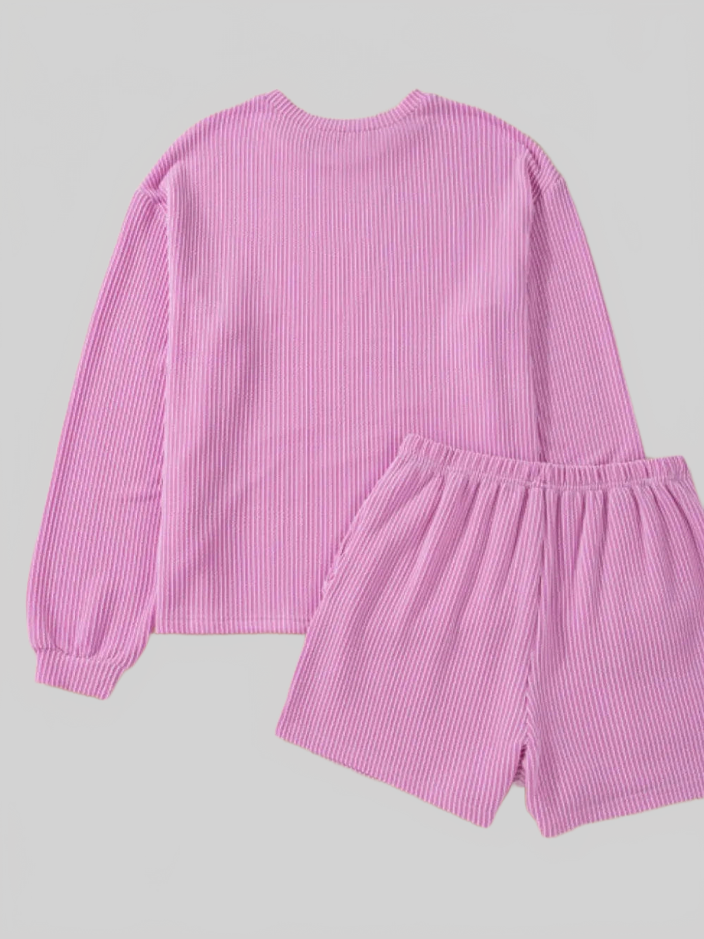 Bubble Gum Rabbit Sequin Corded Rib Top and Shorts Set nicholesgifts
