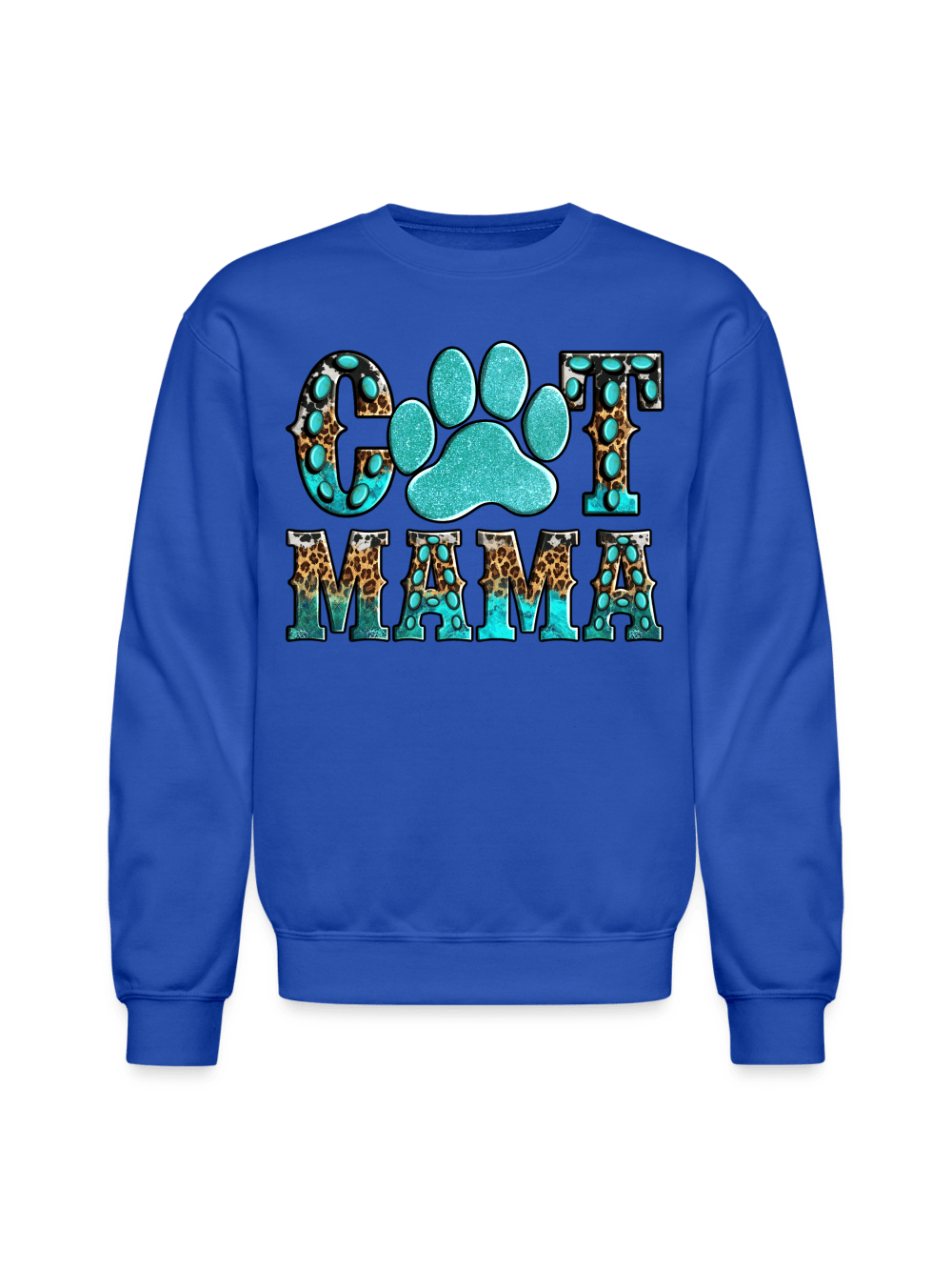 Plus Size Women Cat Mama Crewneck Sweatshirt nicholesgifts
