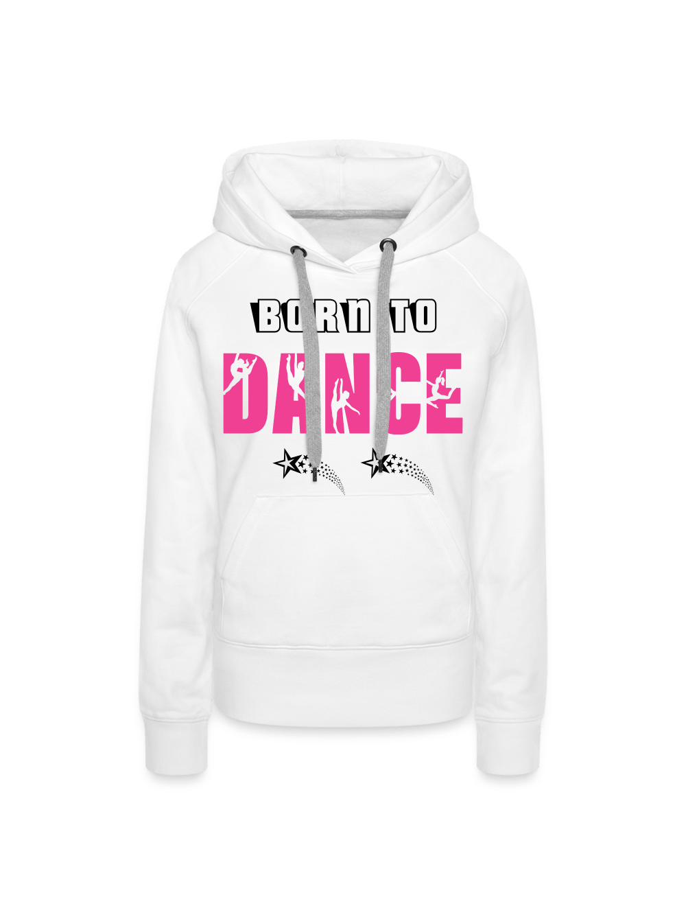NicholesGifts Women’s White Born To Dance Hoodie