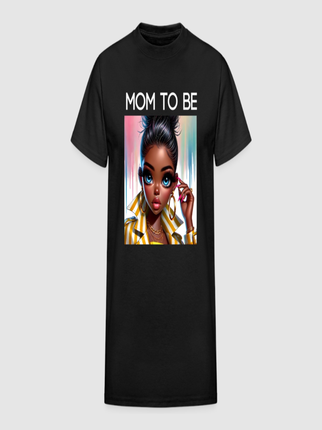 African American Women Mom To Be Mother's Day Short Sleeve Tee Shirt NicholesGifts