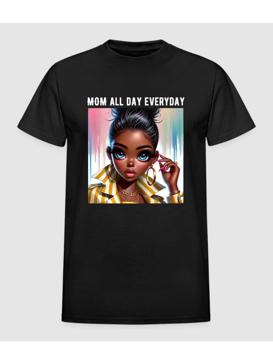 African American Women Mom All Day Everyday Mother's Day Short Sleeve Tee Shirt NicholesGifts