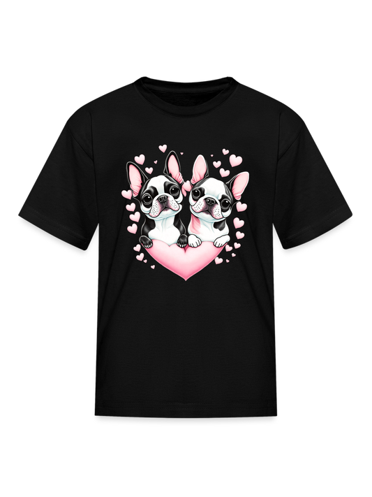 Girls Pugs and Hearts Short Sleeve T-Shirt NicholesGifts