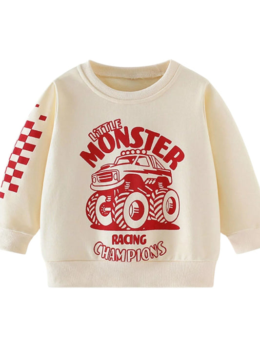 Toddler Boys Graphic Round Neck Sweatshirt NicholesGifts