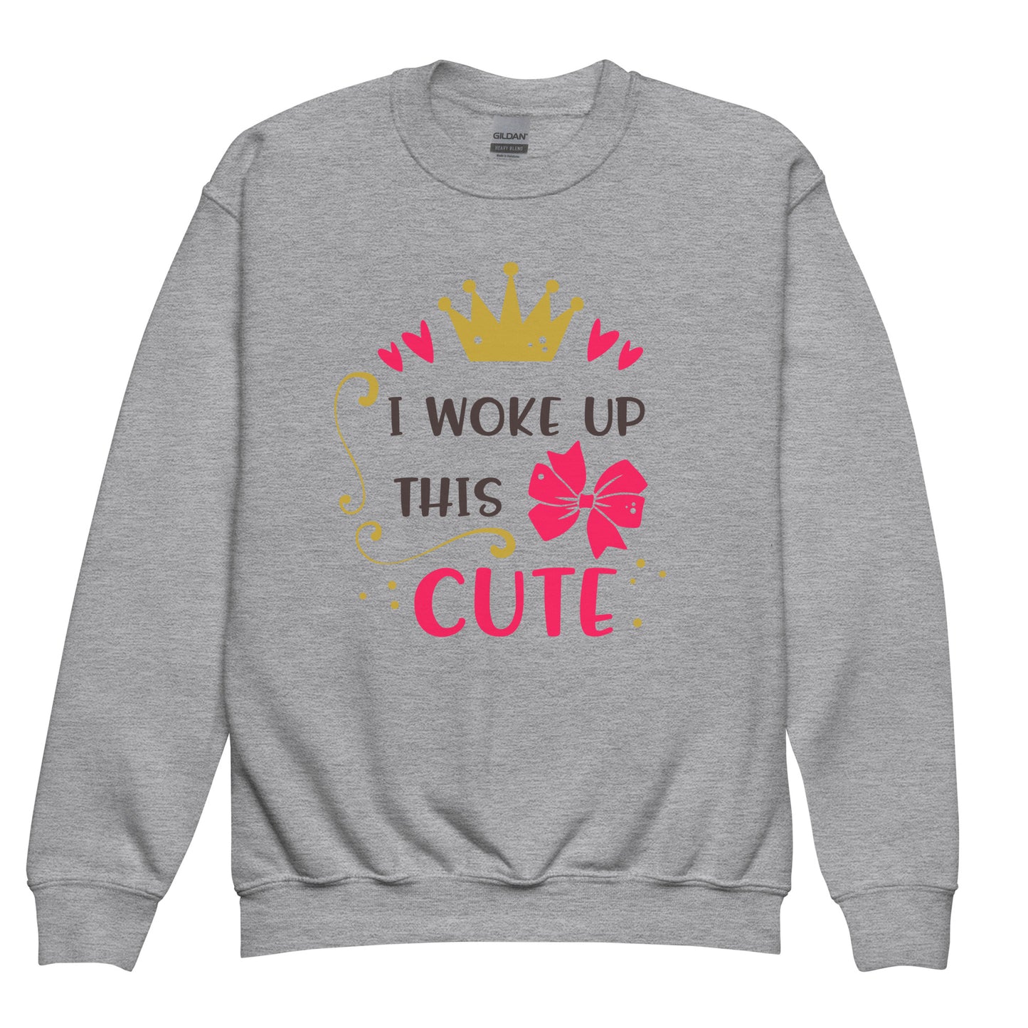 Toddler Girls I Woke Up This Cute Long Sleeve Crewneck Sweatshirt NicholesGifts