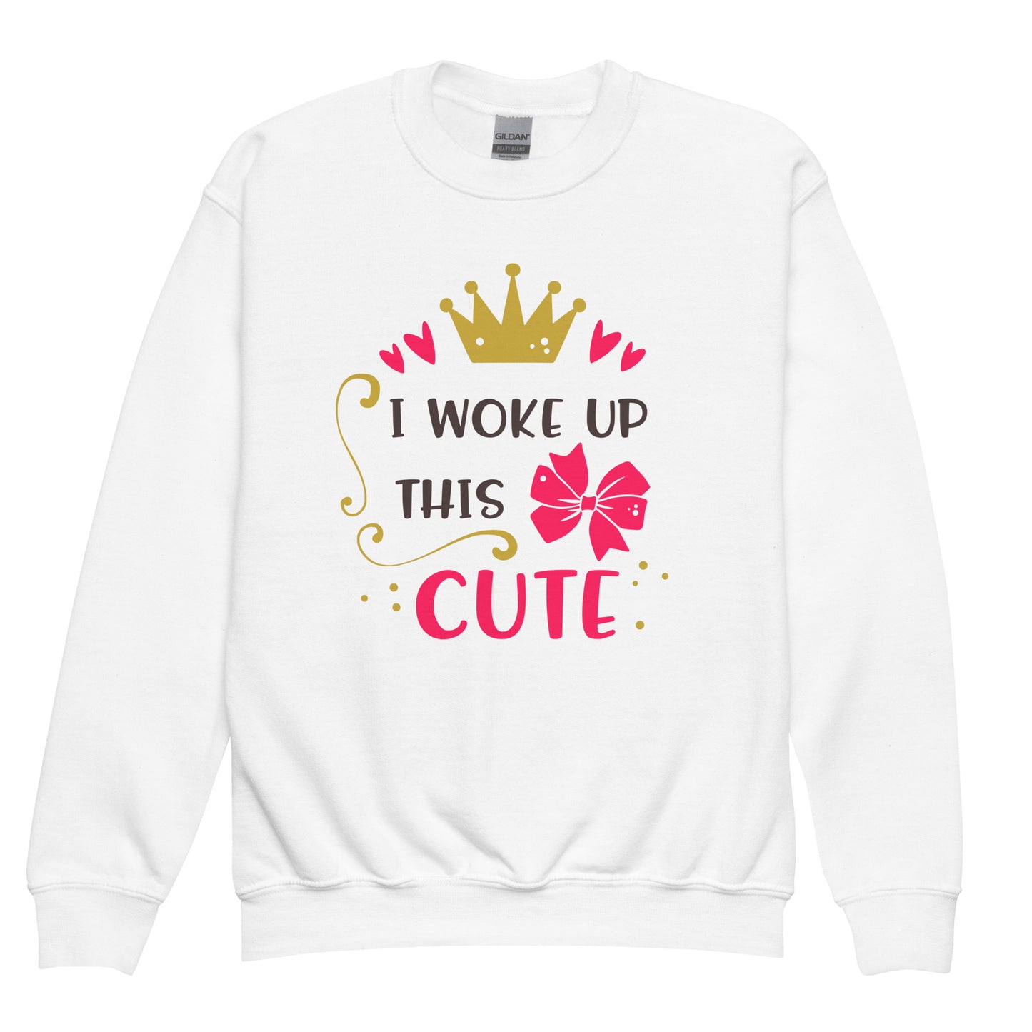Toddler Girls I Woke Up This Cute Long Sleeve Crewneck Sweatshirt NicholesGifts