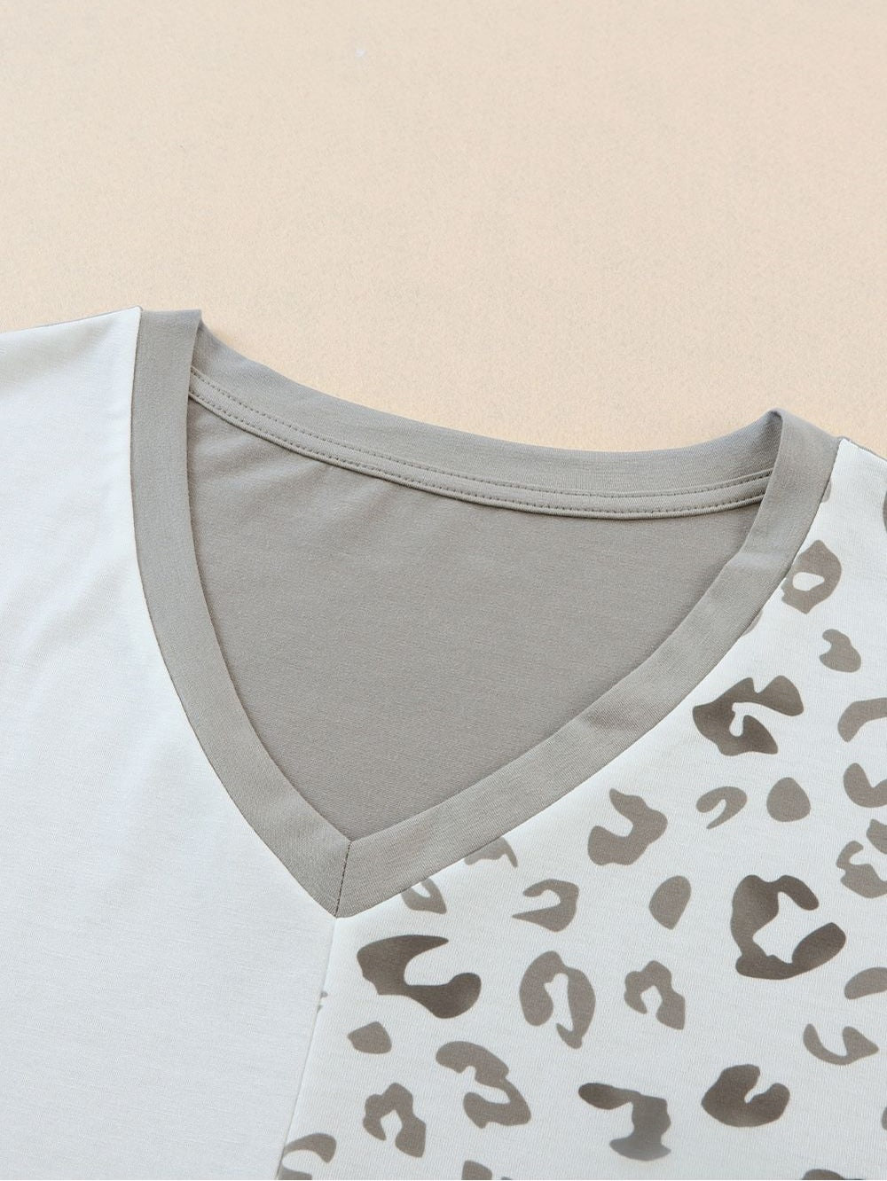 Plus Size Women Leopard V-Neck T-Shirt NicholesGifts