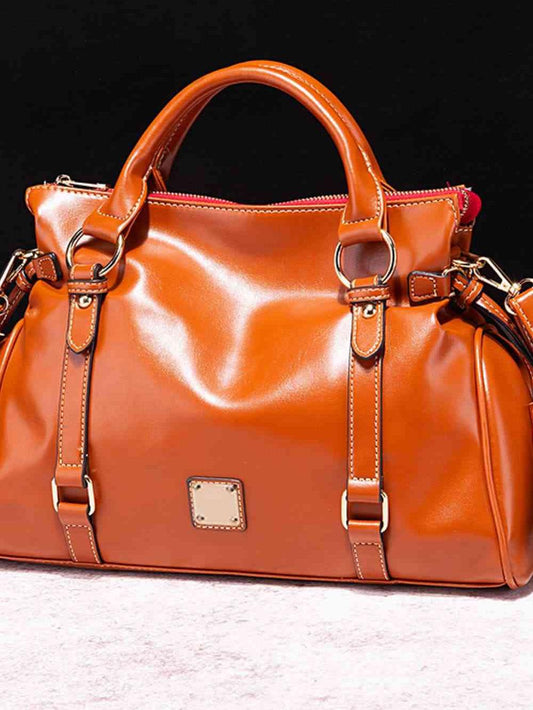 Women PU Leather Handbag with Tassels