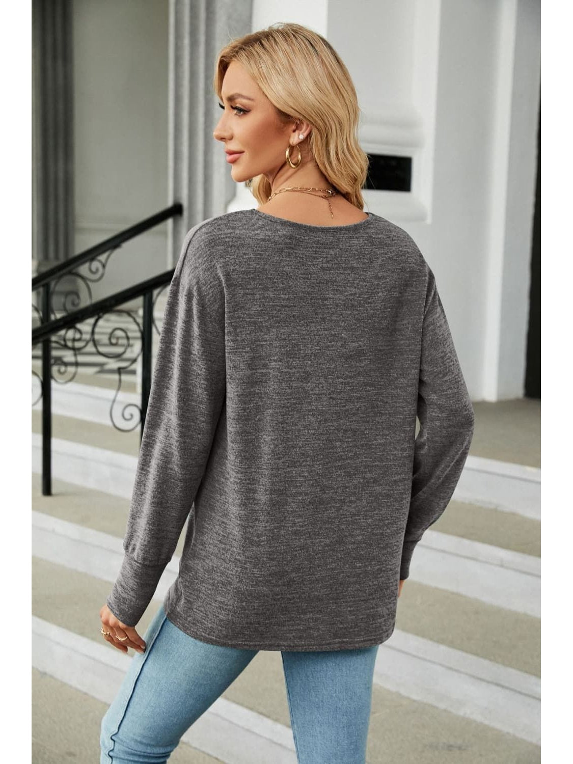 Women V-Neck Long Sleeve T-Shirt NicholesGifts
