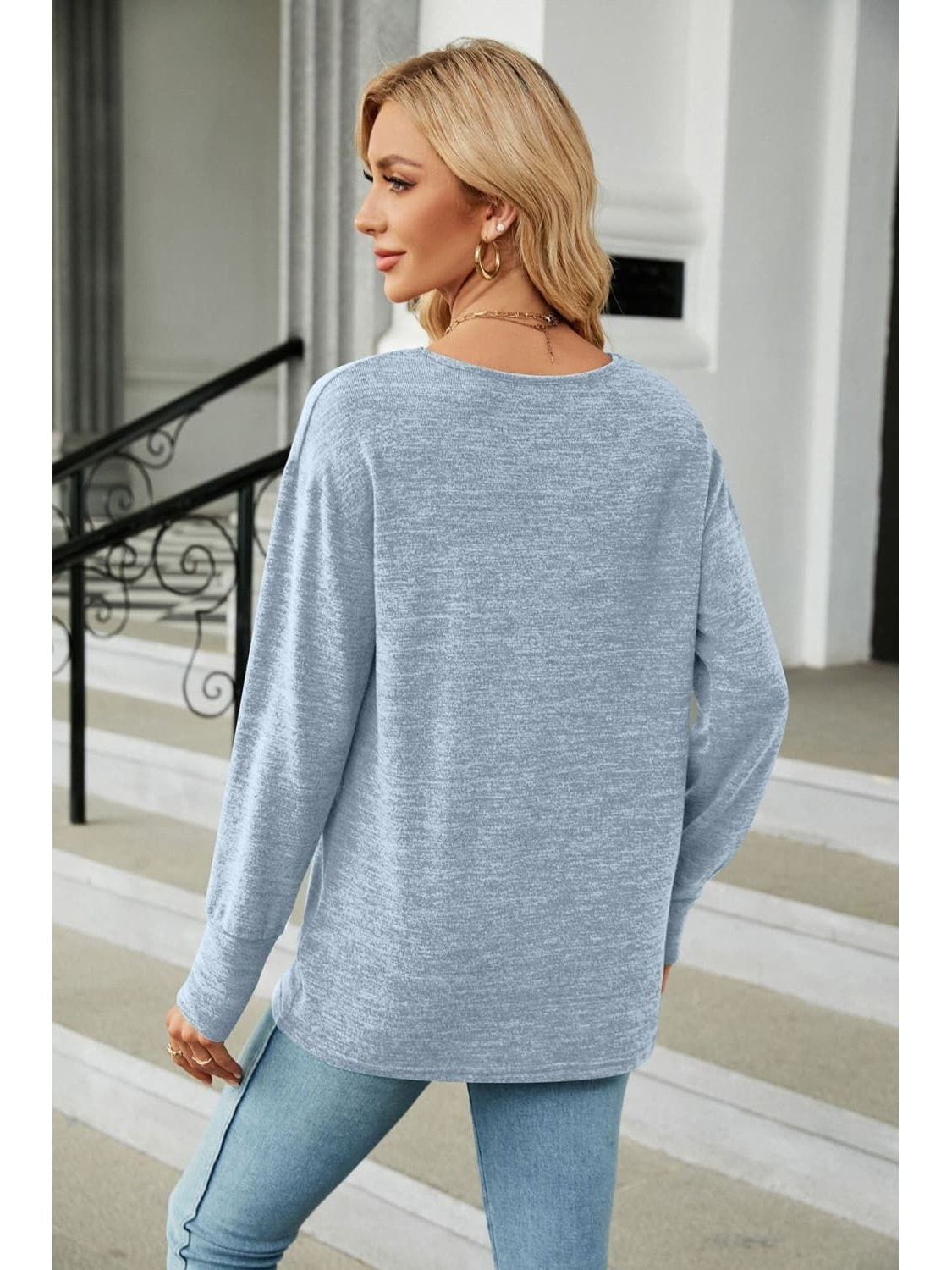 Women V-Neck Long Sleeve T-Shirt NicholesGifts