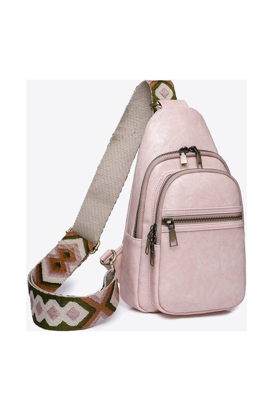 Women Adored It's Your Time PU Leather Black Sling Bag