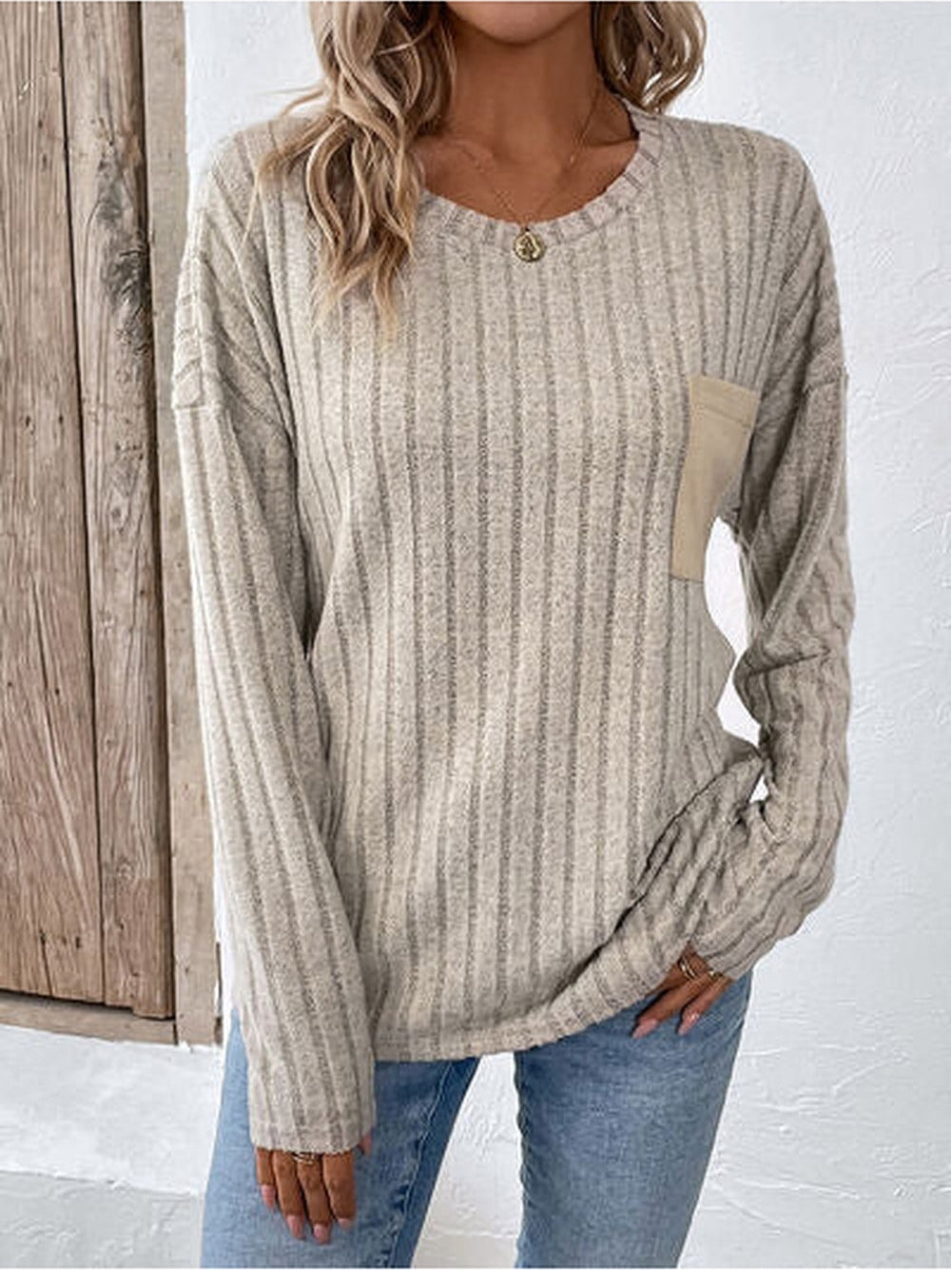 Women Round Neck Dropped Shoulder T-Shirt NicholesGifts