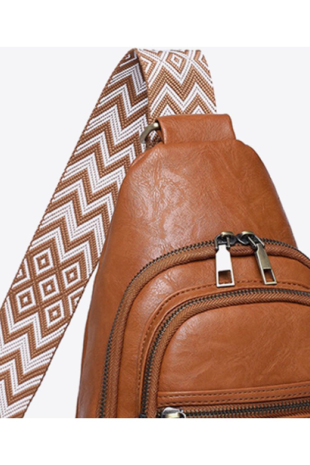 Women Adored It's Your Time PU Leather Black Sling Bag