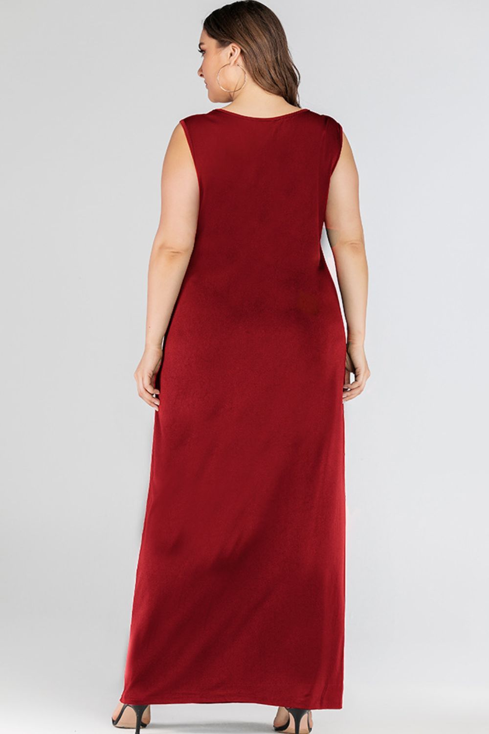 NicholesGifts Plus Size Women Scoop Neck Maxi Tank Dress NicholesGifts