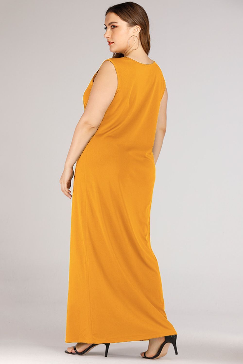 NicholesGifts Plus Size Women Scoop Neck Maxi Tank Dress NicholesGifts