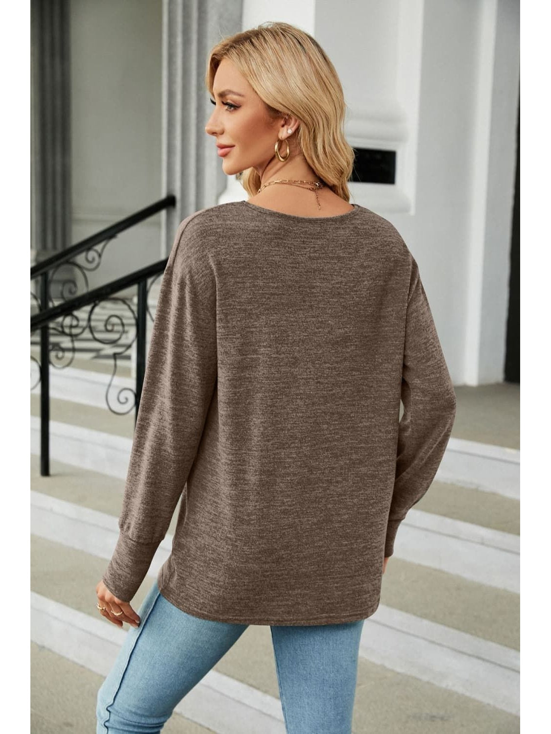 Women V-Neck Long Sleeve T-Shirt NicholesGifts