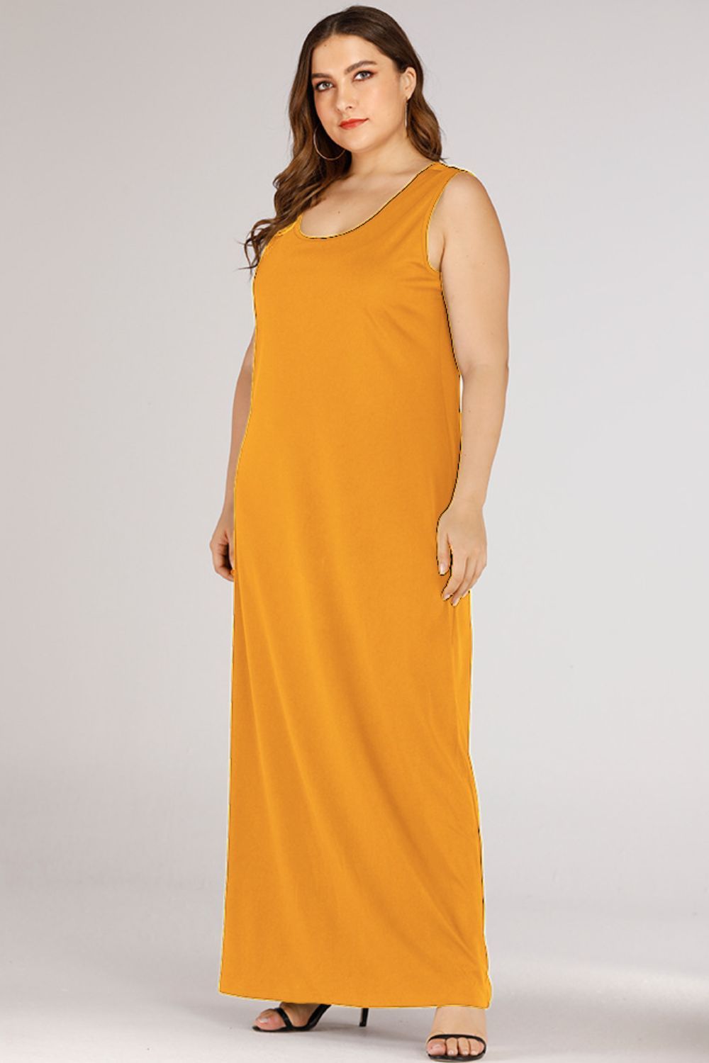 NicholesGifts Plus Size Women Scoop Neck Maxi Tank Dress NicholesGifts