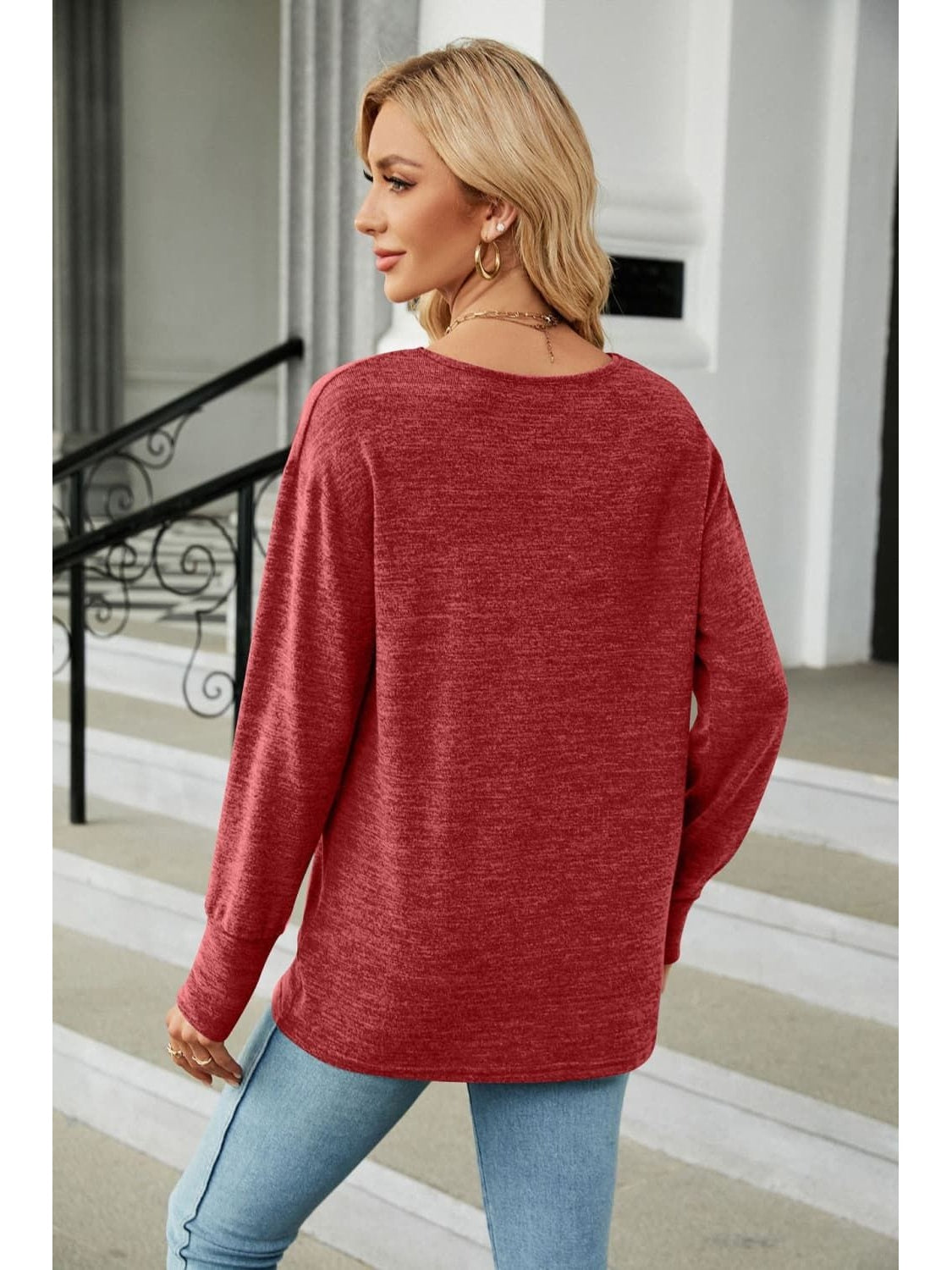Women V-Neck Long Sleeve T-Shirt NicholesGifts