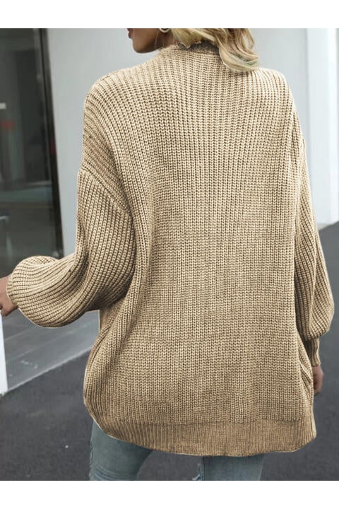 Women Drop Shoulder Balloon Sleeve Cardigan
