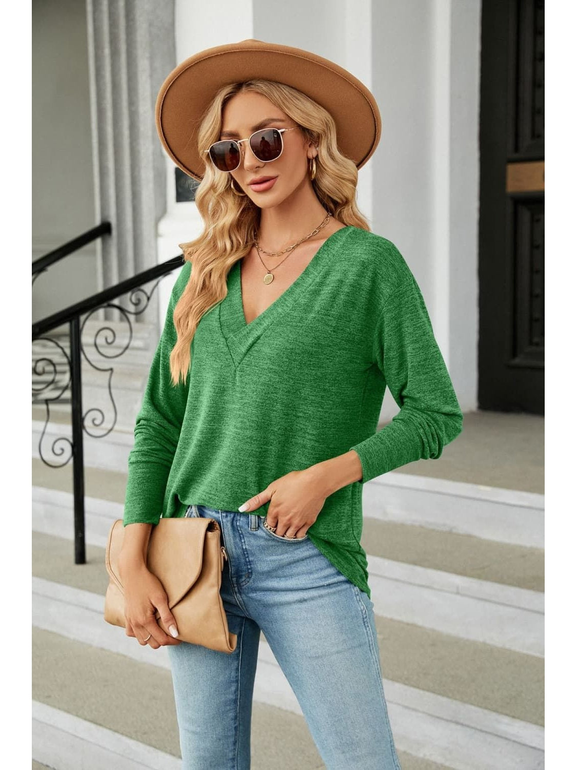 Women V-Neck Long Sleeve T-Shirt NicholesGifts