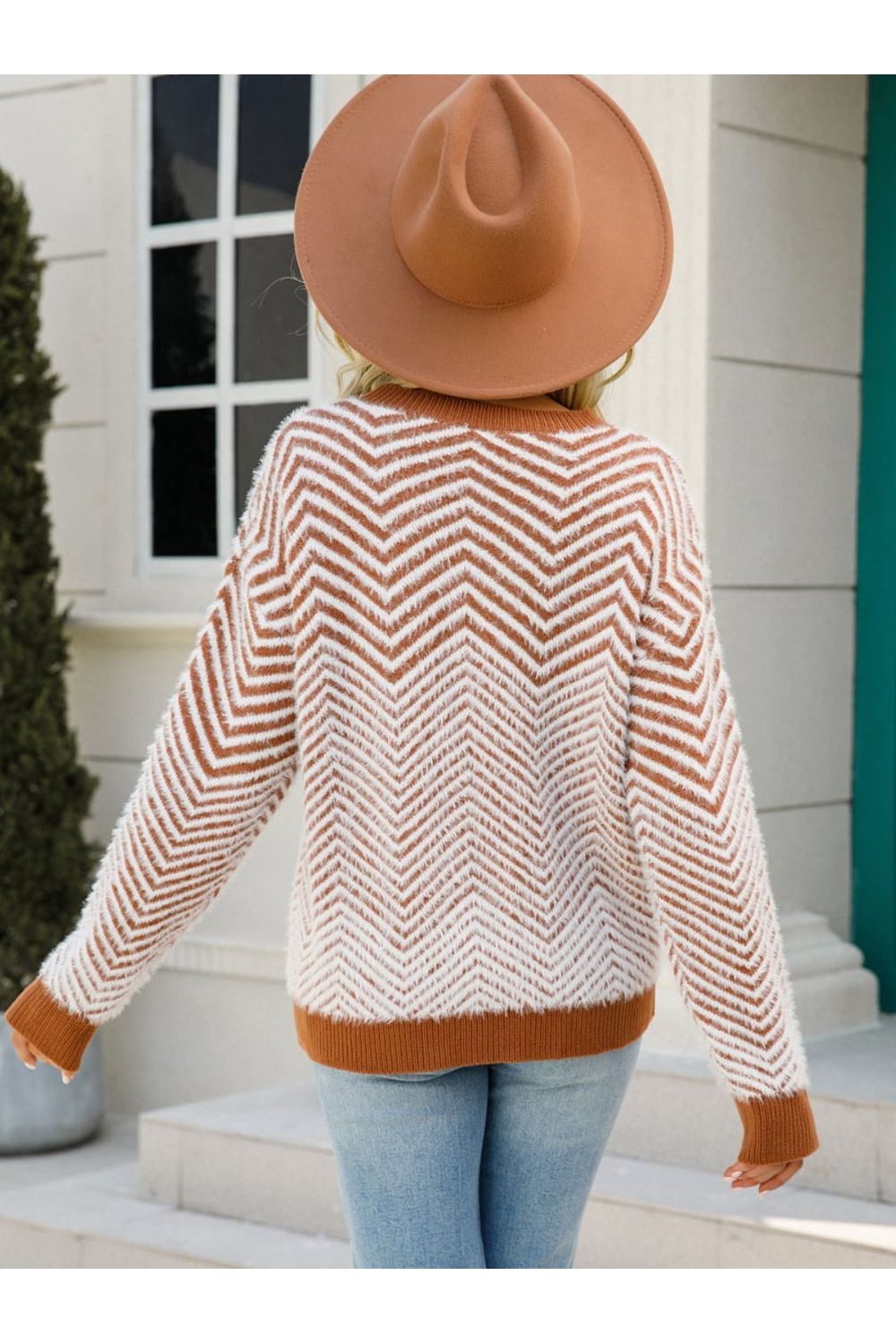 Women Round Neck Long Sleeve Sweater