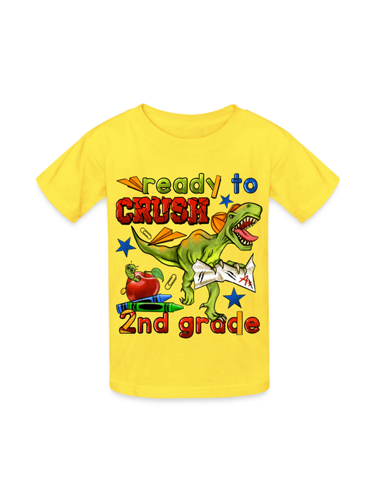 Boys Ready To Crush Second Grade Short Sleeve Tee Shirts for Back To School NicholesGifts