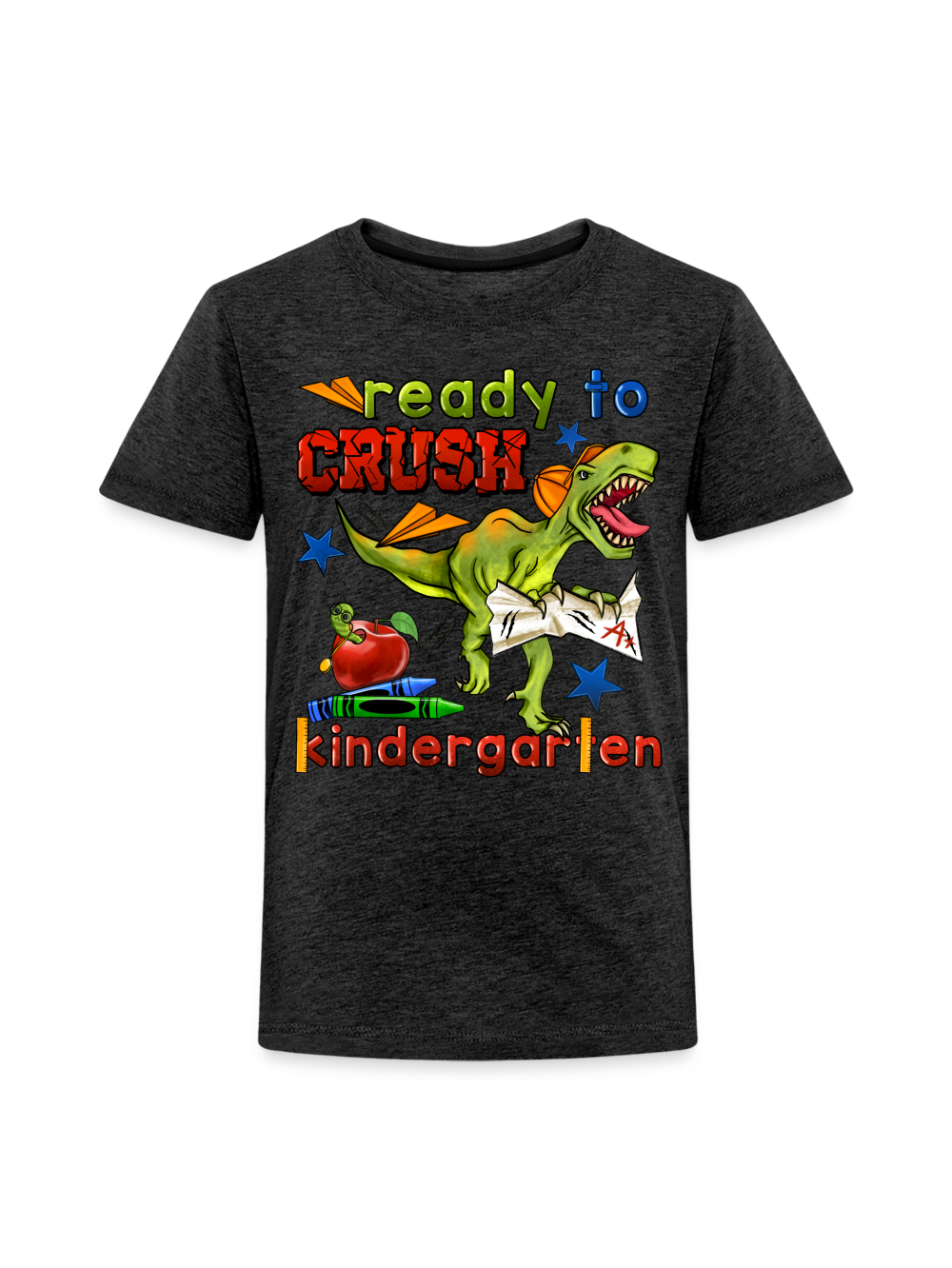 Toddler Boys Dinosaur Ready To Crush Kindergarten Short Sleeve Tee Shirt for Back To School NicholesGifts