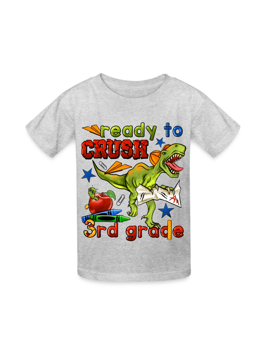 Boys Ready To Crush Third Grade Short Sleeve Tee Shirts for Back To School NicholesGifts