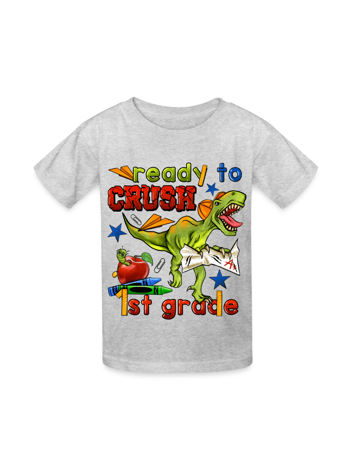Boys Ready To Crush First Grade Short Sleeve Tee Shirts for Back To School nicholesgifts