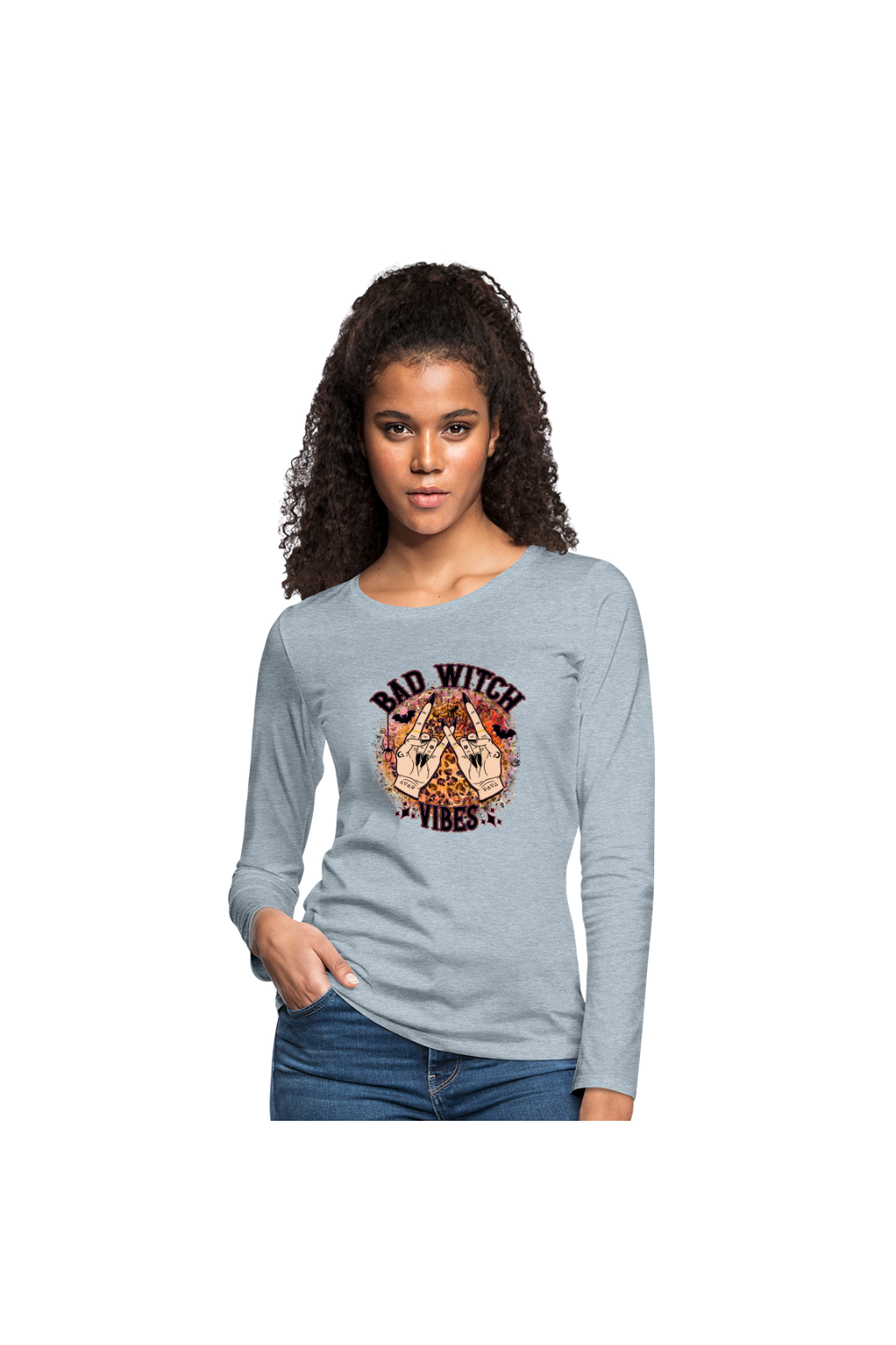 Women's Bad Witch Vibes Long Sleeve T-Shirt nicholesgifts