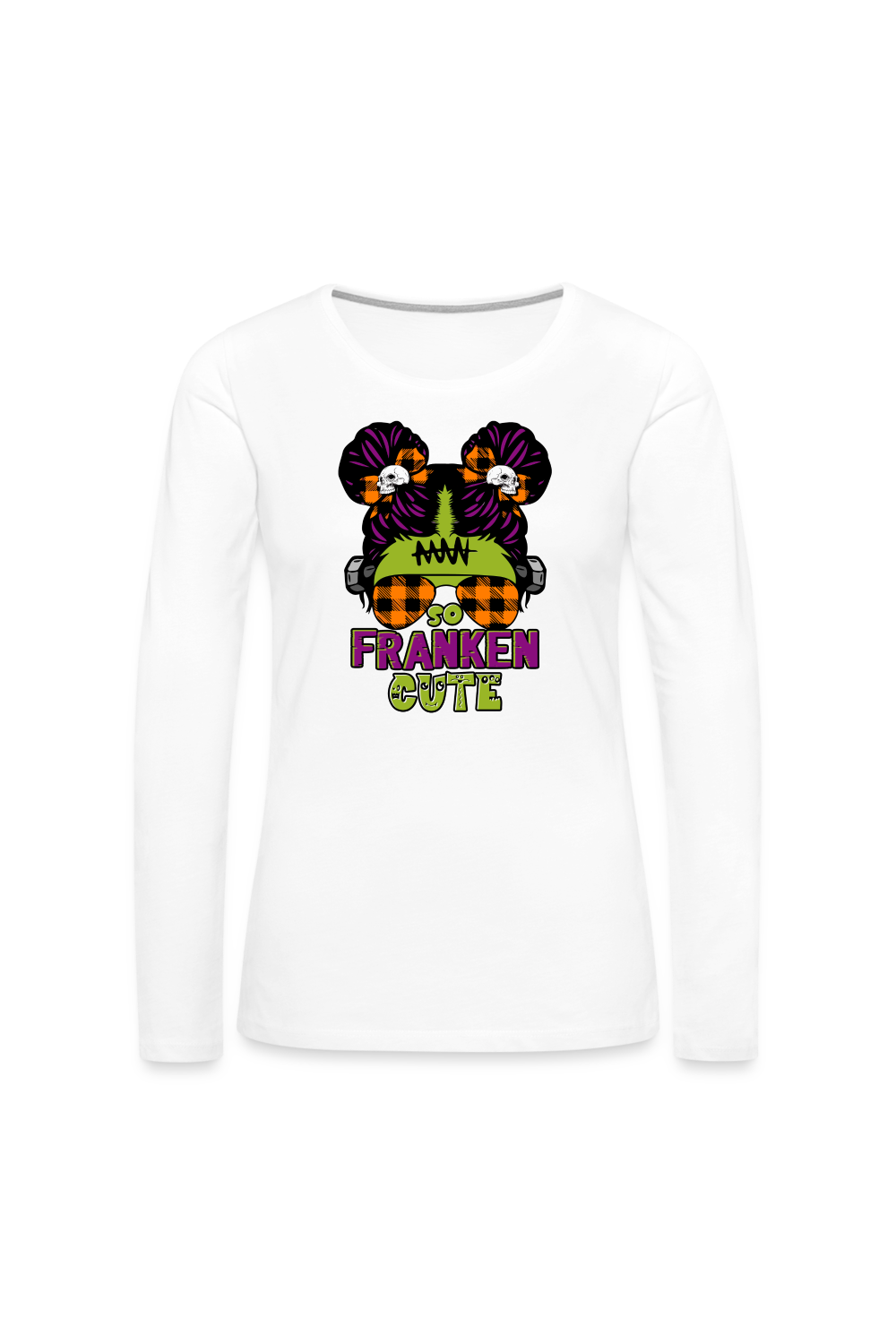 Women So Franken Cute Halloween Long Sleeve T-Shirt NicholesGifts