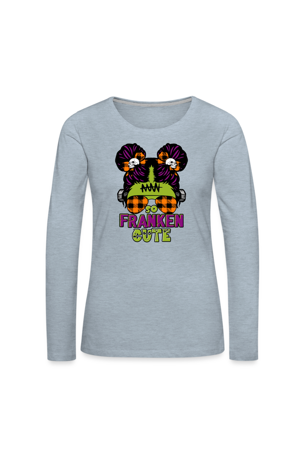 Women So Franken Cute Halloween Long Sleeve T-Shirt NicholesGifts