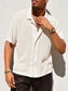 Men's Full Size Openwork Button Down Collared Neck Shirt Plus Size nicholesgifts