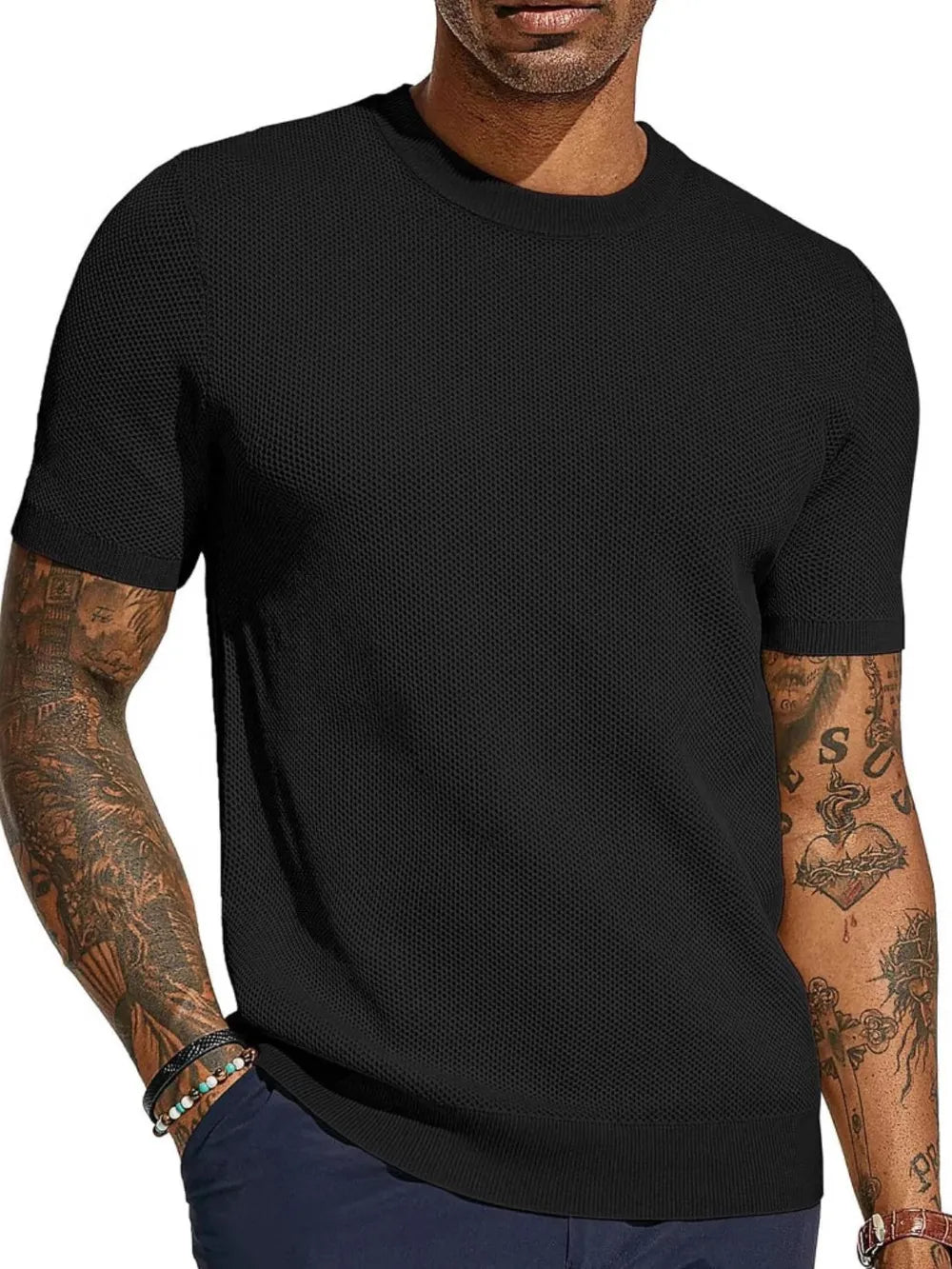 Men's Full Size Round Neck Short Sleeve T-Shirt Plus Size NicholesGifts