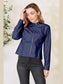 Mock Neck Zip Up Jacket nicholesgifts