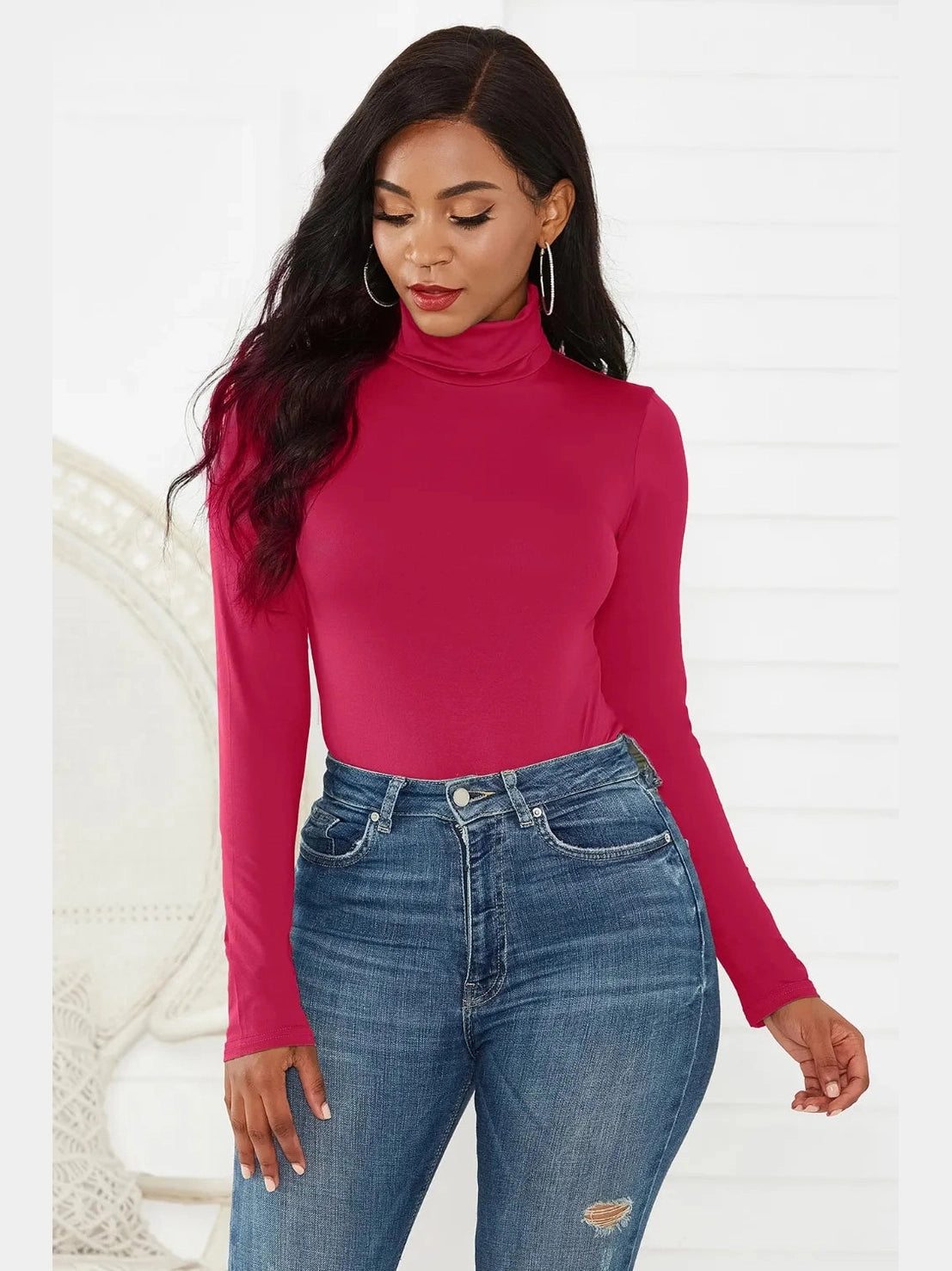 Turtleneck Long Sleeve Bodysuit nicholesgifts