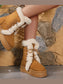 Round Toe Platform Boots Trendsi