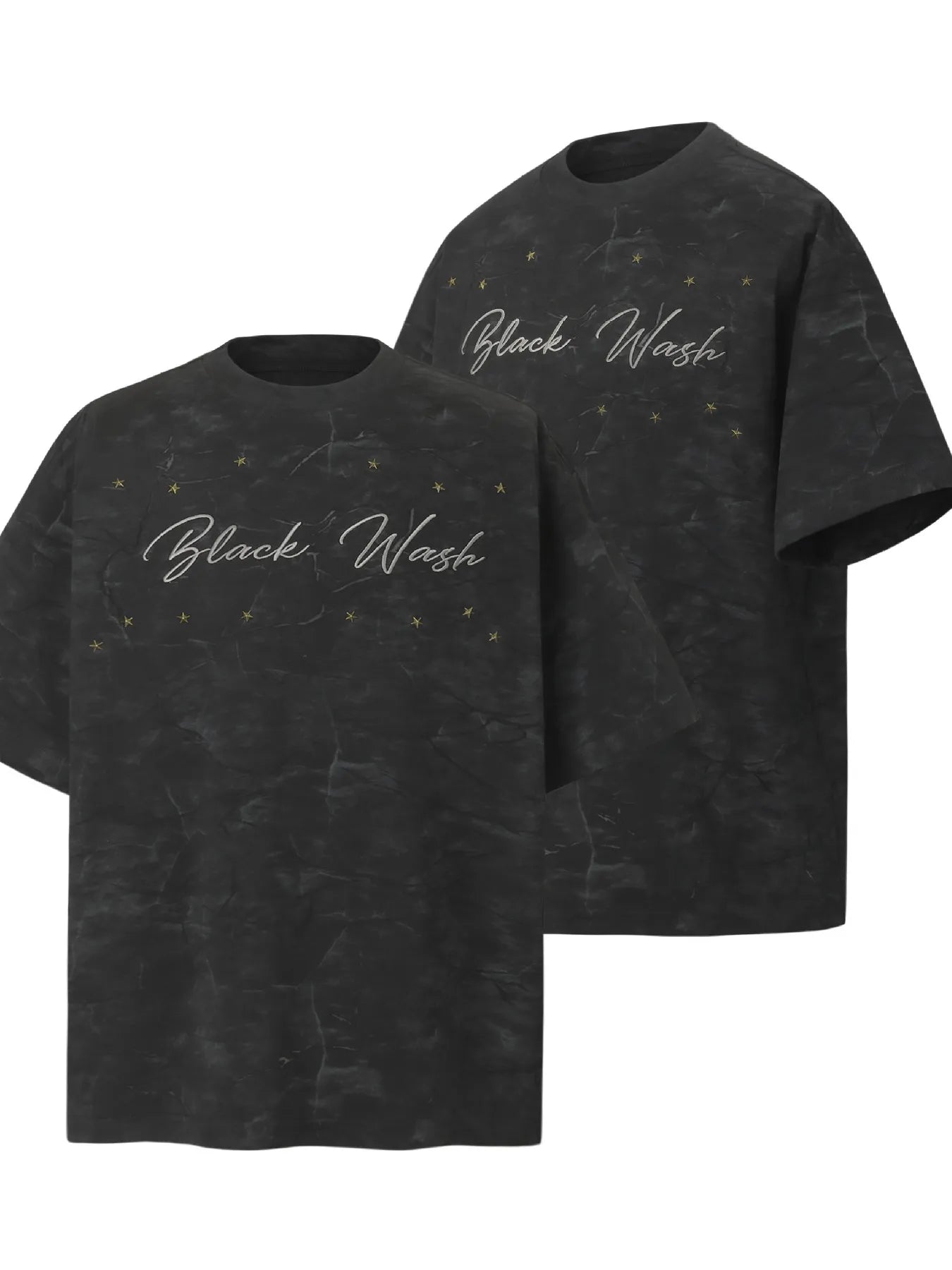 Men's Stars Round Neck Oversized T-Shirt Trendsi