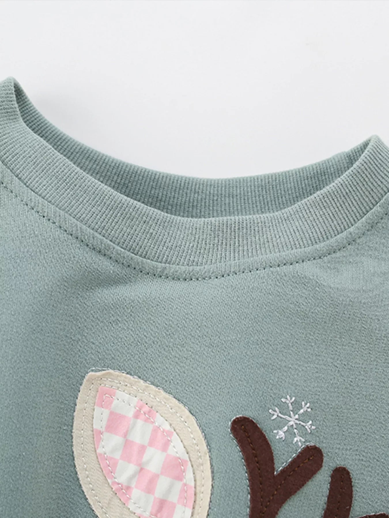 Children's Cute Reindeer Applique Sweatshirt Trendsi
