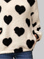 Women Fuzzy Heart Pocketed Dropped Shoulder Hoodie nicholesgifts