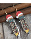 PU Leather Alloy Pencil Earrings nicholesgifts